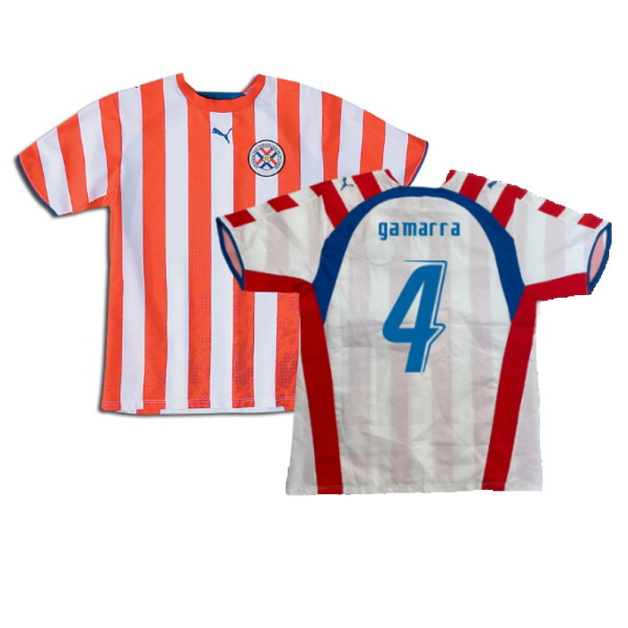 Paraguay 2006-07 Home Shirt (L) (Excellent) (GAMARRA 4)