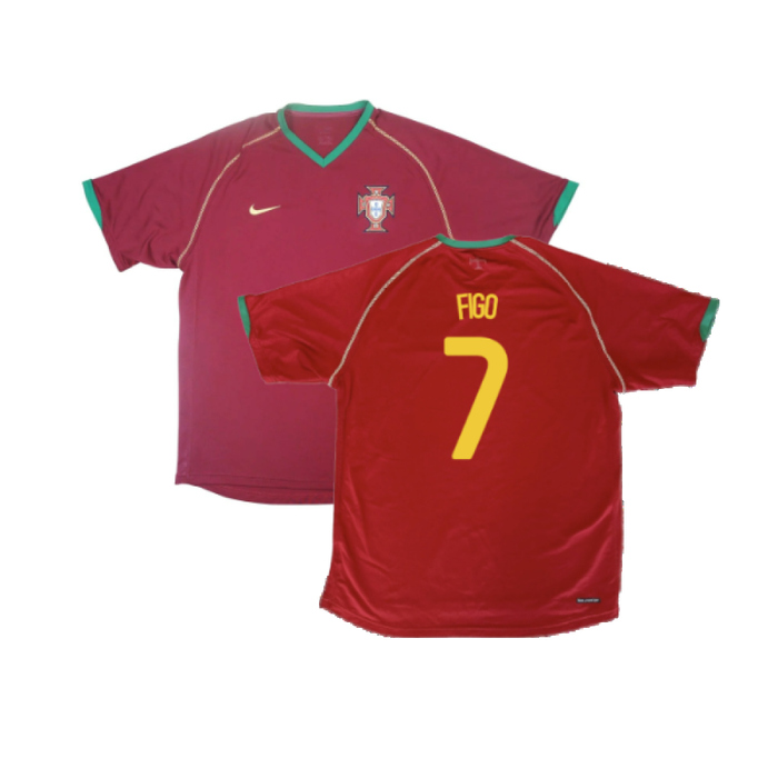 Portugal 2006-08 Home Shirt (XL) (Excellent) (FIGO 7)