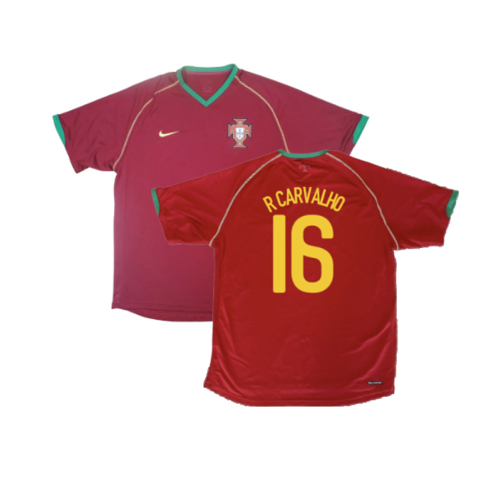 Portugal 2006-08 Home Shirt (XL) (Excellent) (R Carvalho 16)