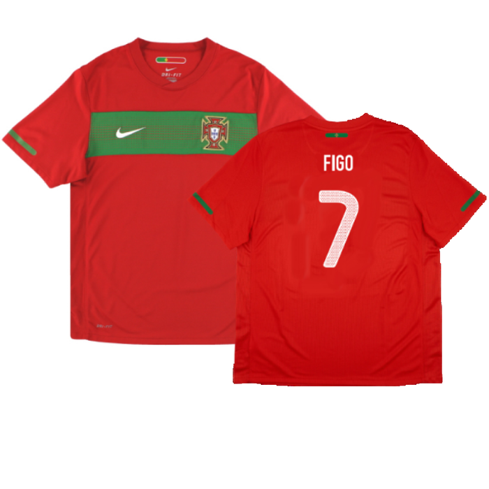 Portugal 2010-11 Home Shirt (XL) (Excellent) (Figo 7)