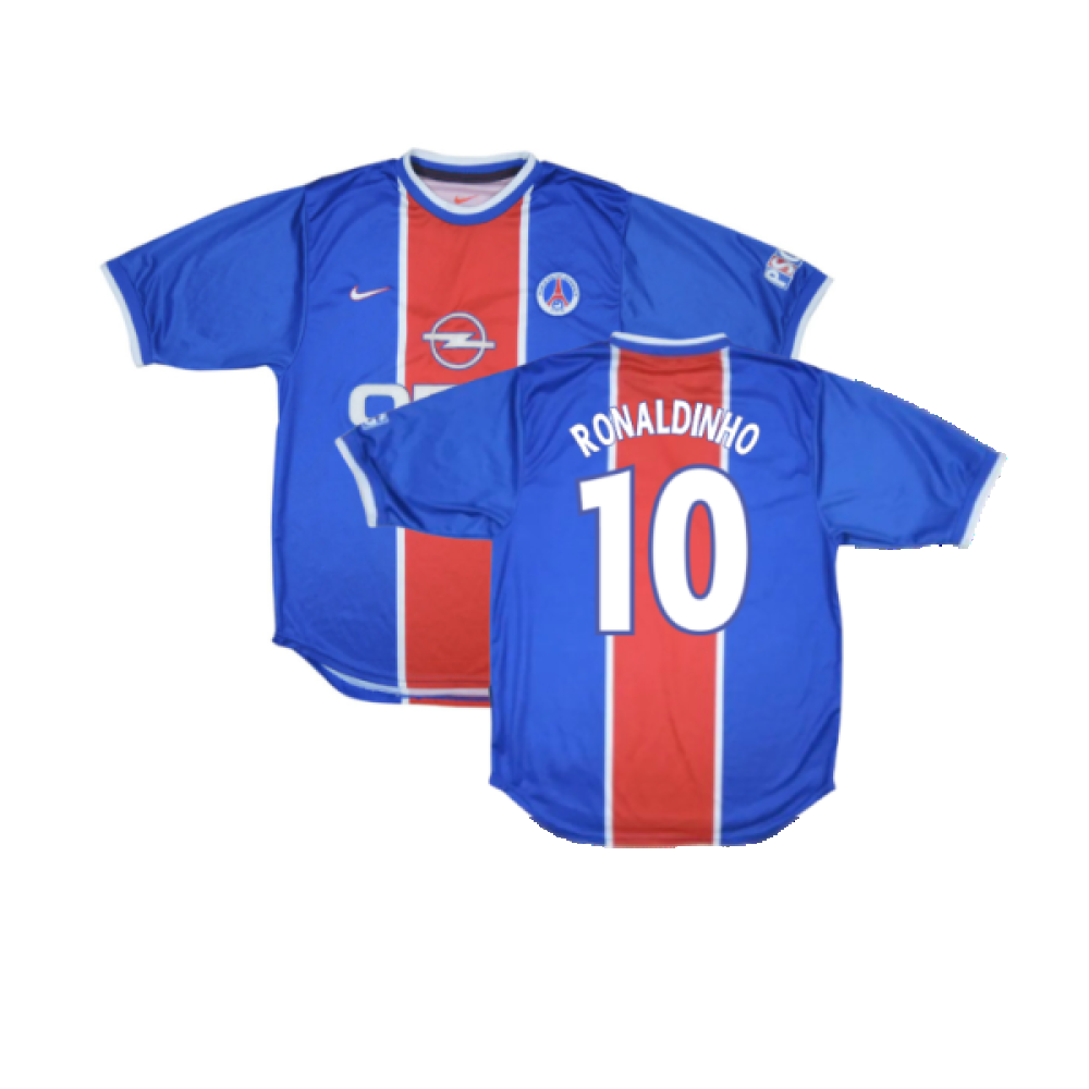 PSG 1999-00 Home Shirt (XL) (Very Good) (RONALDINHO 10) – Classic