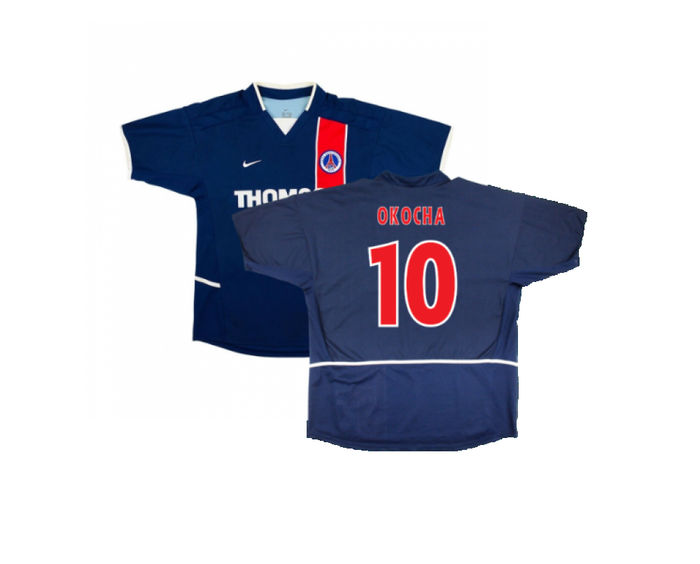 PSG 2002-03 Home Shirt (Very Good) (Okocha 10)