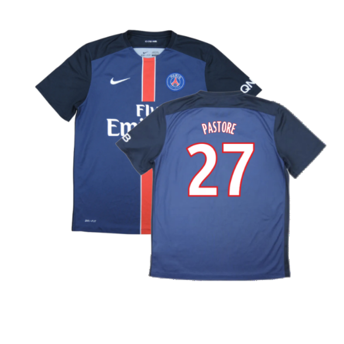 PSG 2015-16 Home Shirt (XL) (Mint) (Pastore 27)