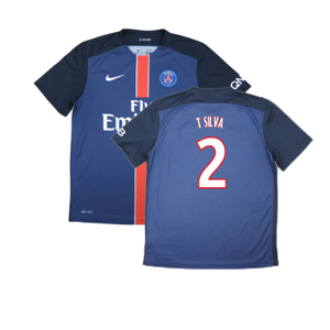 PSG 2015-16 Home Shirt (XL) (Mint) (T Silva 2)_0