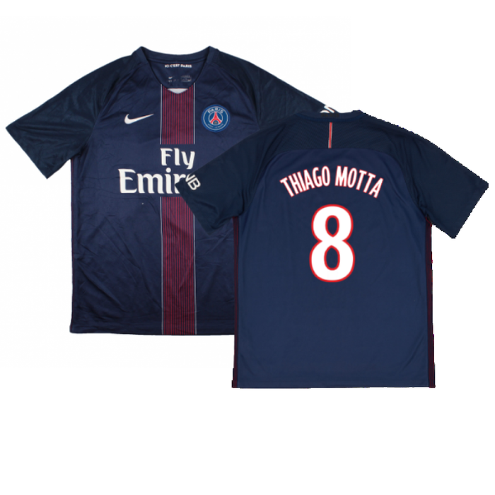 PSG 2016-17 Home Shirt (S) (Very Good) (Thiago Motta 8)