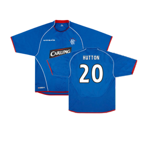 Rangers 2005-06 Home Shirt (Very Good) (Hutton 20)_0