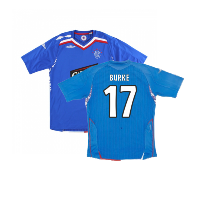 Rangers 2007-08 Home Shirt (Excellent) (Burke 17)