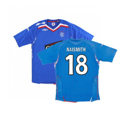 Rangers 2007-08 Home Shirt (Excellent) (Naismith 18)_0