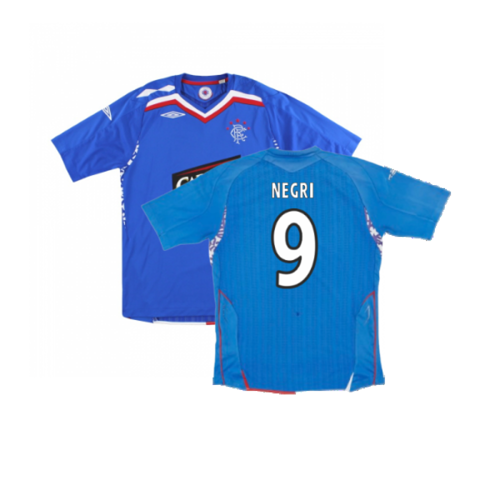 Rangers 2007-08 Home Shirt (Excellent) (NEGRI 9)_0