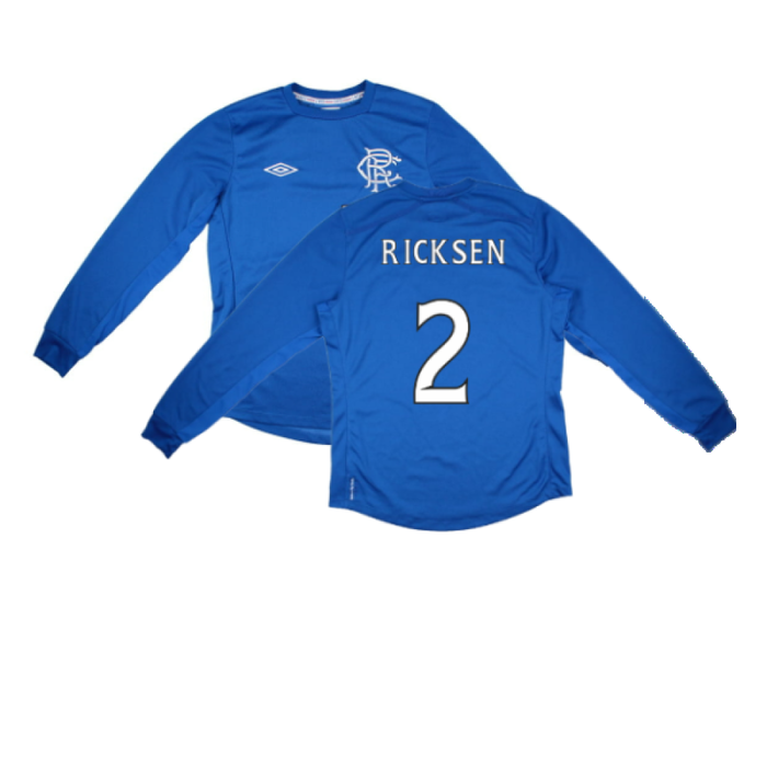 Rangers 2012-13 Long Sleeve Home Shirt (S) (RICKSEN 2) (Excellent)