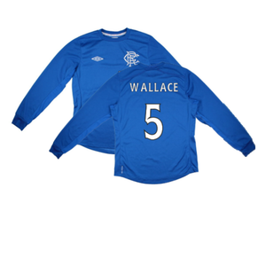 Rangers 2012-13 Long Sleeve Home Shirt (S) (Wallace 5) (Excellent)_0