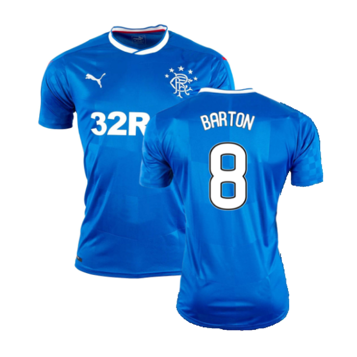 Rangers 2016-17 Home Shirt (XXL) (Fair) (Barton 8)