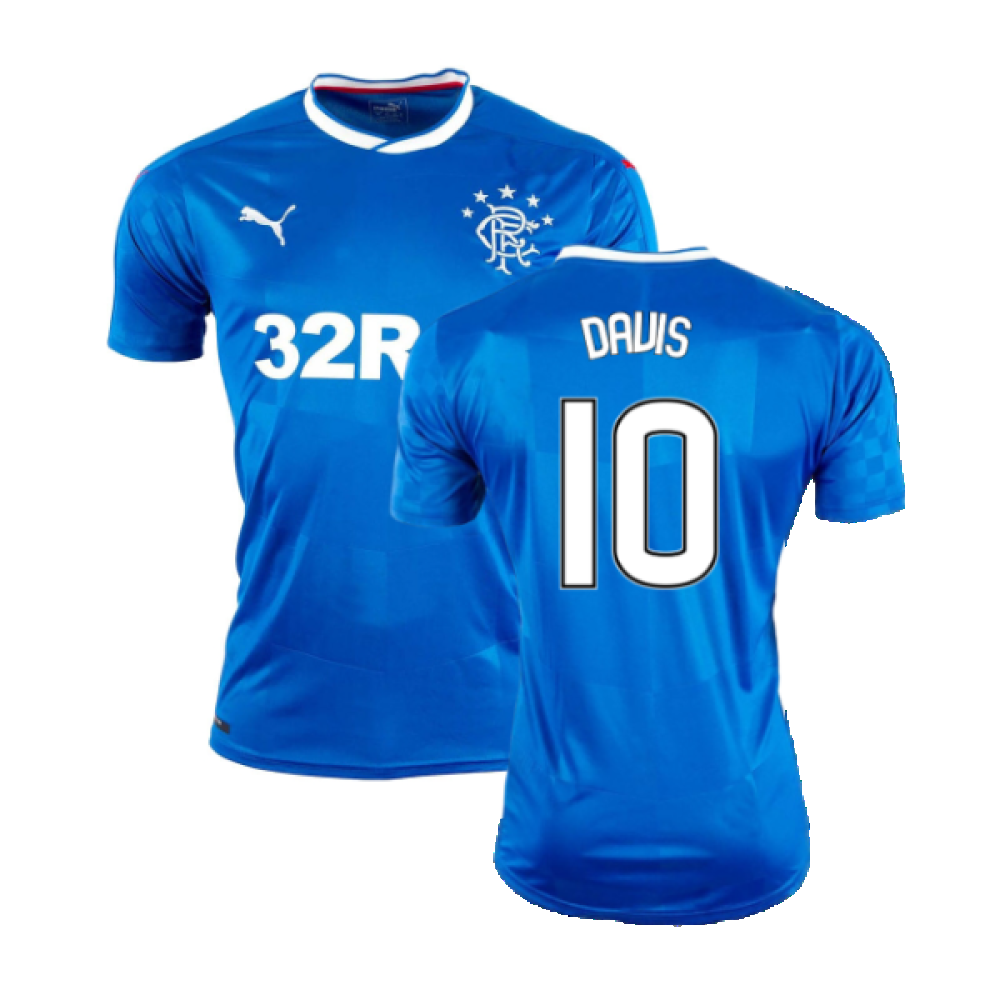 Rangers 2016-17 Home Shirt (XL) (Mint) (Davis 10)_0