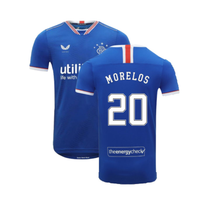 Rangers 2020-21 Home Shirt (XL) (MORELOS 20) (Mint)