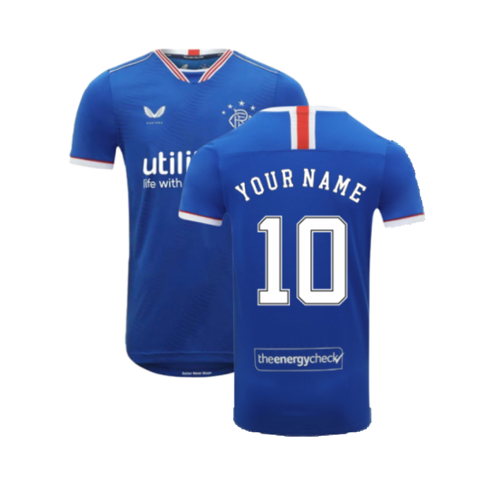 Rangers 2020-21 Home Shirt (S) (Your Name 10) (Excellent)