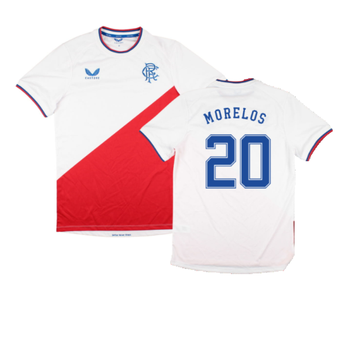 Rangers 2022-23 Away Shirt (Sponsorless) (M) (MORELOS 20) (Excellent)