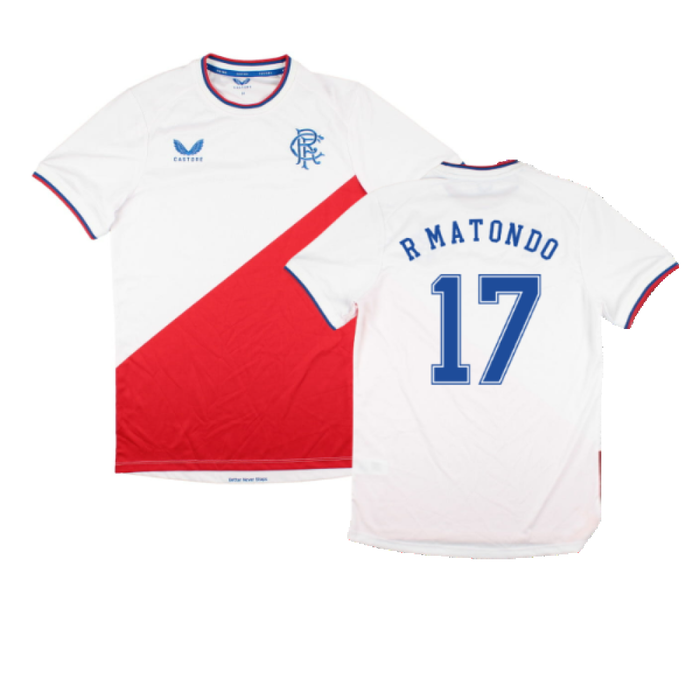 Rangers 2022-23 Away Shirt (Sponsorless) (M) (R MATONDO 17) (Excellent)