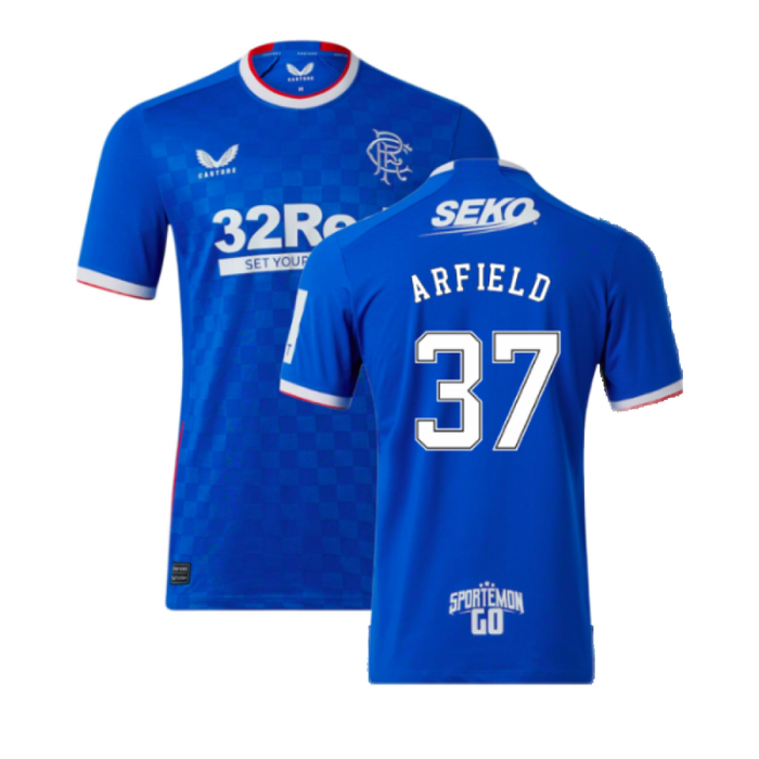 Rangers 2022-23 Home Shirt (XXL) (Mint) (ARFIELD 37)