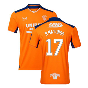 Rangers 2022-23 Third Shirt (M) (Mint) (R MATONDO 17)_0