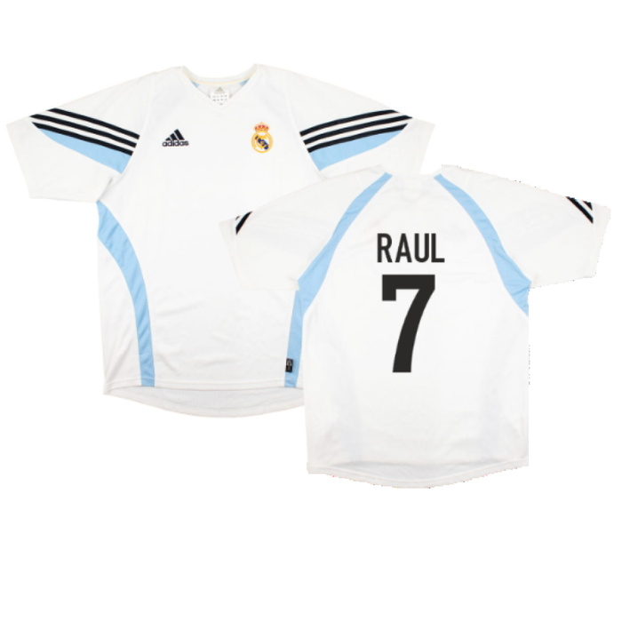 Real Madrid 2003-04 Adidas Training Shirt (L) (RAUL 7) (Excellent)