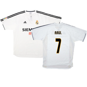 Real Madrid 2003-04 Home Shirt (S) (Good) (Raul 7)_0