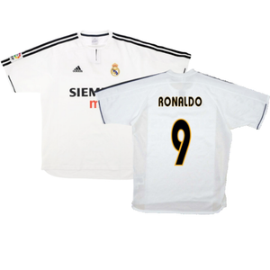 Real Madrid 2003-04 Home Shirt (M) (Good) (Ronaldo 9)_0