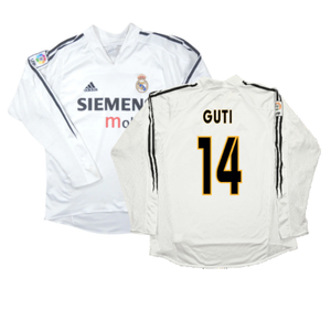 Real Madrid 2004-05 Long Sleeve Home Shirt (M) (Excellent) (Guti 14)_0