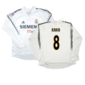 Real Madrid 2004-05 Long Sleeve Home Shirt (M) (Excellent) (KAKA 8)_0