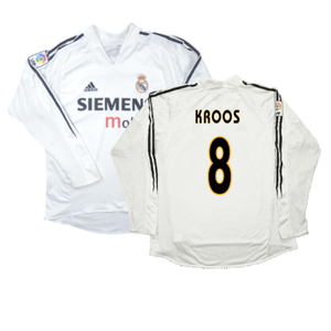 Real Madrid 2004-05 Long Sleeve Home Shirt (M) (Excellent) (KROOS 8)_0