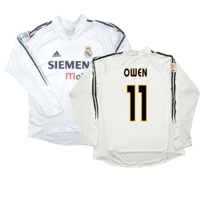 Real Madrid 2004-05 Long Sleeve Home Shirt (M) (Excellent) (Owen 11)_0