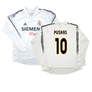 Real Madrid 2004-05 Long Sleeve Home Shirt (M) (Excellent) (PUSKAS 10)_0