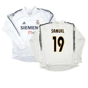 Real Madrid 2004-05 Long Sleeve Home Shirt (M) (Excellent) (Samuel 19)_0