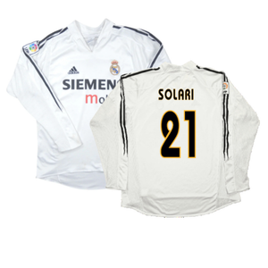 Real Madrid 2004-05 Long Sleeve Home Shirt (M) (Excellent) (SOLARI 21)_0