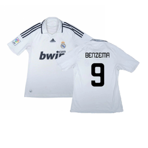 Real Madrid 2008-09 Home Shirt (L) (Very Good) (Benzema 9)_0