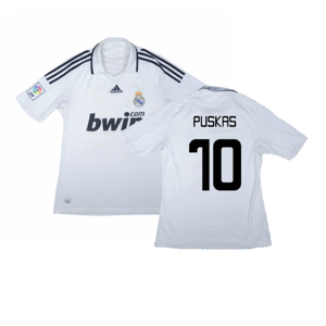 Real Madrid 2008-09 Home Shirt (L) (Very Good) (Puskas 10)_0