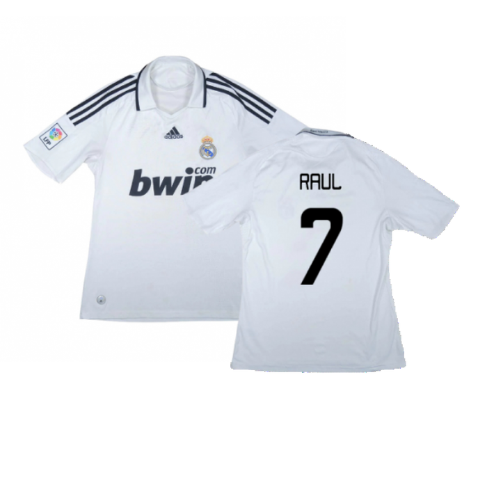 Real Madrid 2008-09 Home Shirt (L) (Very Good) (Raul 7)