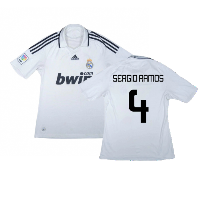 Real Madrid 2008-09 Home Shirt (L) (Very Good) (Sergio Ramos 4)