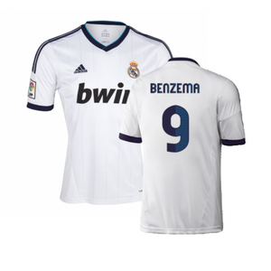 Real Madrid 2012-13 Home Shirt (XL) (Very Good) (Benzema 9)_0