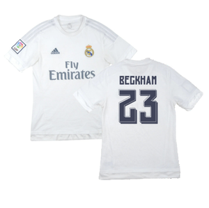 Real Madrid 2015-16 Home Shirt (M) (Beckham 23) (Excellent)_0