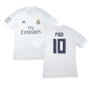 Real Madrid 2015-16 Home Shirt (M) (Figo 10) (Good)_0