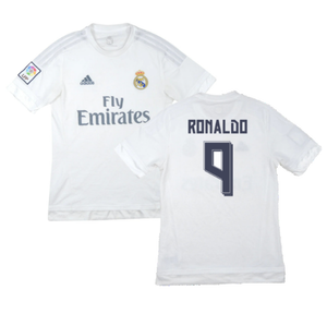 Real Madrid 2015-16 Home Shirt (M) (Ronaldo 9) (Excellent)_0
