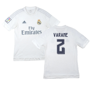 Real Madrid 2015-16 Home Shirt (M) (Varane 2) (Excellent)_0