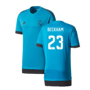 Real Madrid 2017-18 Adidas Champions League Training Shirt (2XL) (Beckham 23) (Excellent)_0