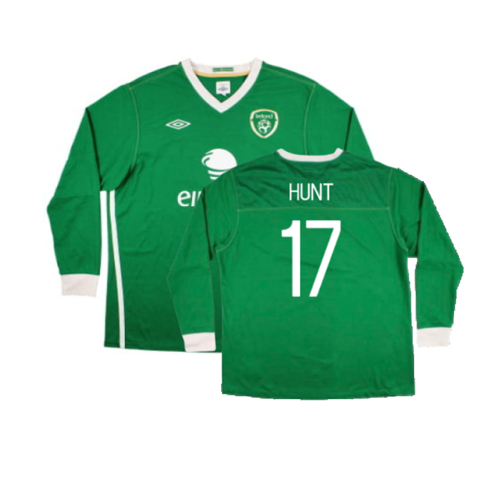 Republic of Ireland 2011-12 Long Sleeve Home Shirt (2XL) (Excellent) (Hunt 17)