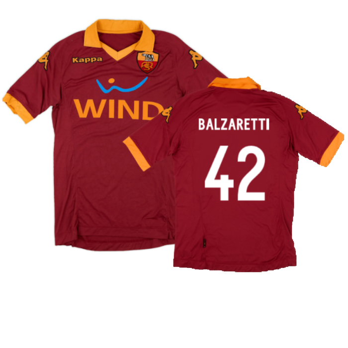 Roma 2012-13 Home Shirt (MB) (Balzaretti 42) (Very Good)