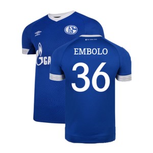 Schalke 2018-19 Home Shirt (2XL) (Excellent) (Embolo 36)_0