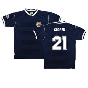 Scotland 1986-88 Score Draw Retro Home Shirt (M) (Cooper 21) (Excellent)_0