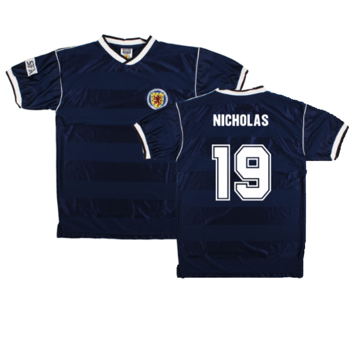 Scotland 1986-88 Score Draw Retro Home Shirt (M) (Nicholas 19) (Excellent)