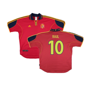 Spain 2000-01 Home Shirt (Mint) (Raul 10)_0