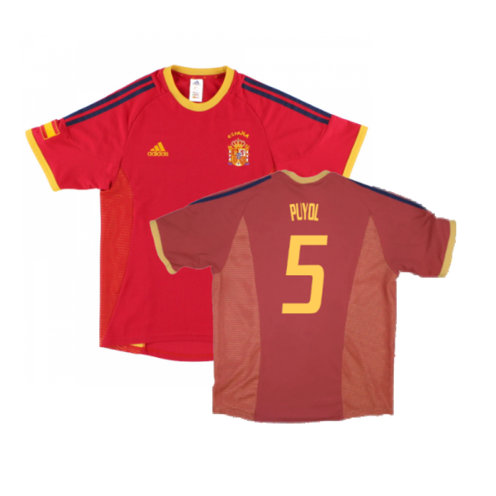 Spain 2002-04 Home Shirt (Good) (Puyol 5)